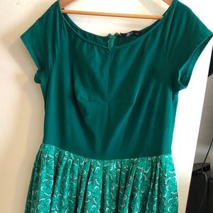 Green fox dress
